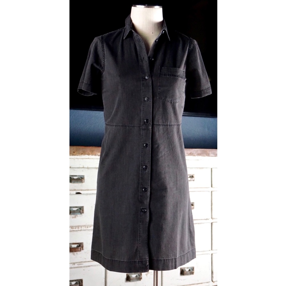 Madewell Denim Waisted Shirt Dress Lunar New XS